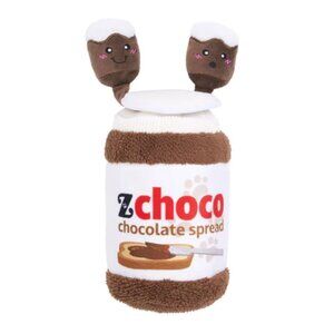 ZippyPaws Bungee Burrow Chocolate Spread Jar Plush Dog Toy - NWT